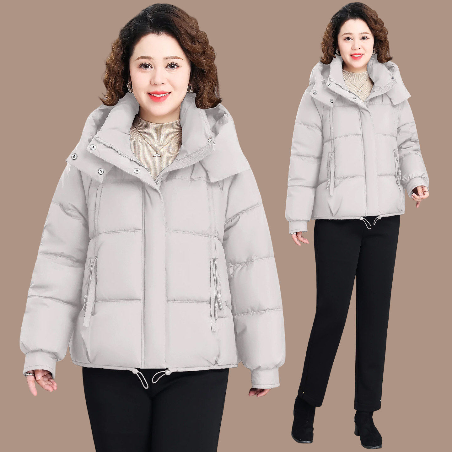 冬天妈妈冬装羽绒棉服2026新款中老年女冬季外套中老年女秋冬上衣