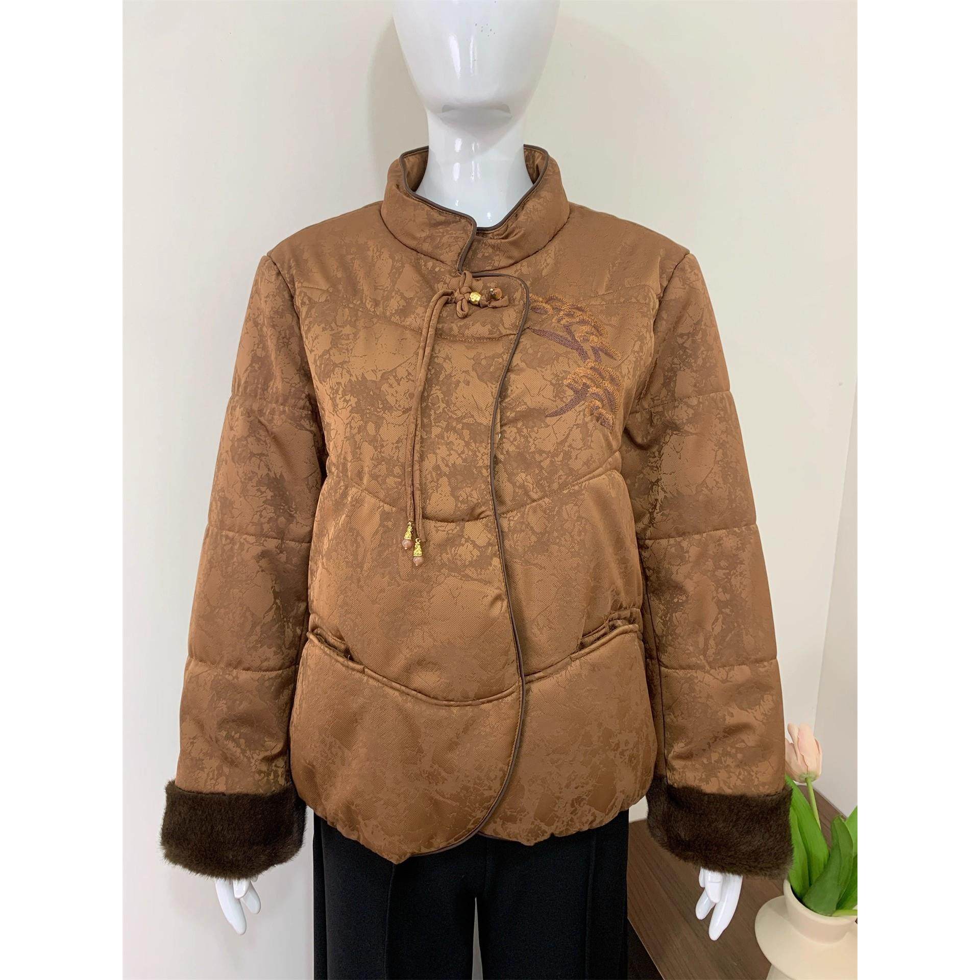 妈妈冬装羽绒棉服2025新款中老年女装秋冬棉衣外套本命年红色棉袄