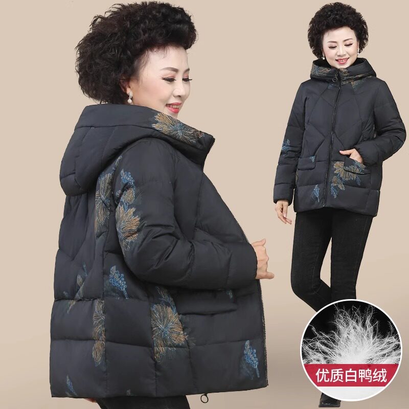 小个子妈妈羽绒服短款外套