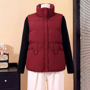 立领保暖羽绒服冬季女款2026年新款时髦设计感内搭叠穿洋气马甲
