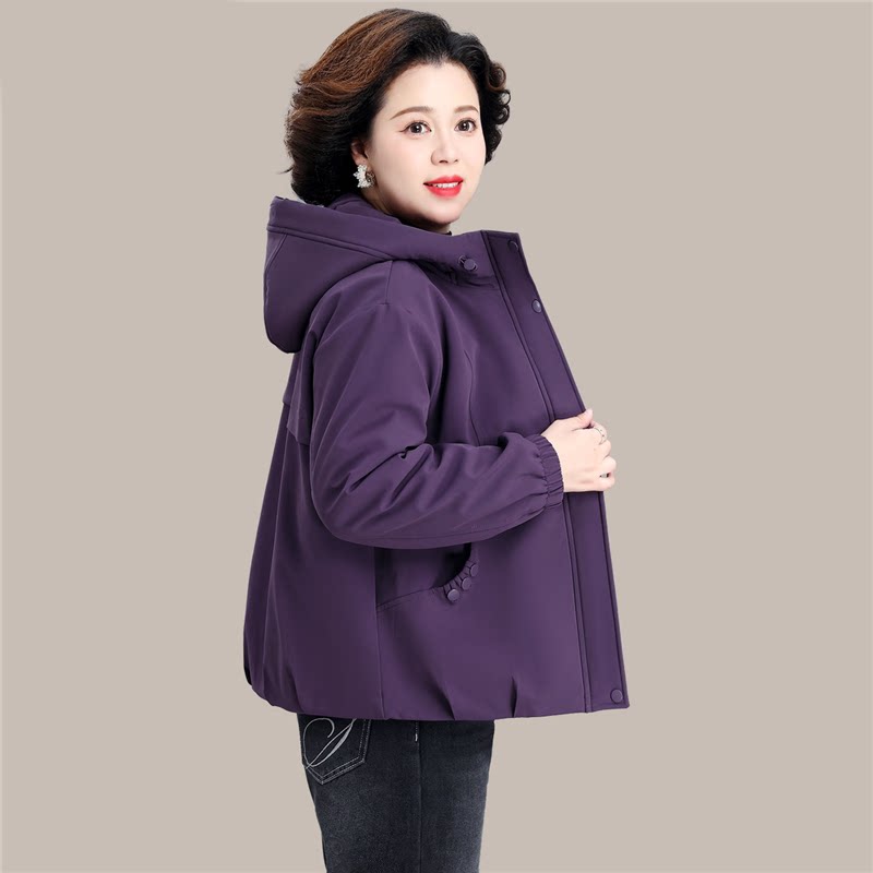 中年妈妈冬装保暖棉衣棉服女款2026新款洋气40到50多岁棉袄厚外套