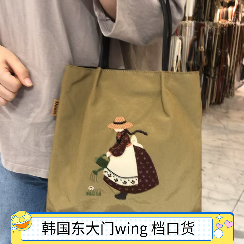韩国东大门花裙褶皱手提包单肩包