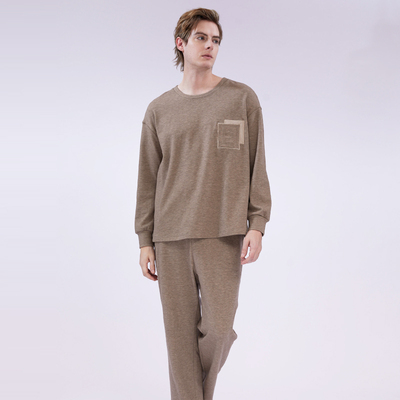 雪花绒简约时尚休闲舒适家居服男