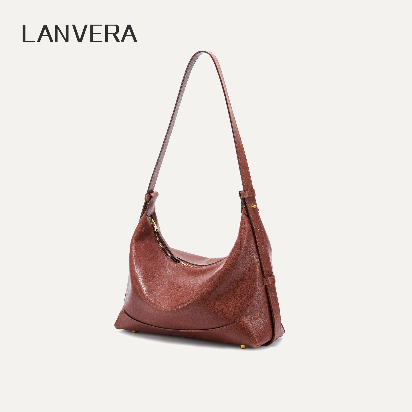LANVERA头层植鞣牛皮大容量托特