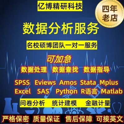 SPSS数据分析R统计meta代做stata实证SAS指导amos问卷分析pyhton