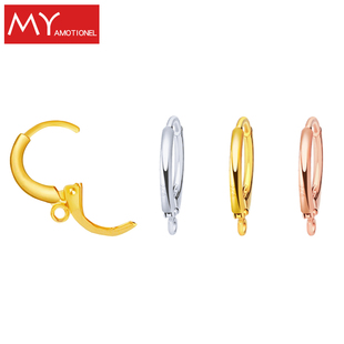 925纯银耳环圆圈配件耳钩女简约耳饰耳坠防过敏银流行首饰品 正品