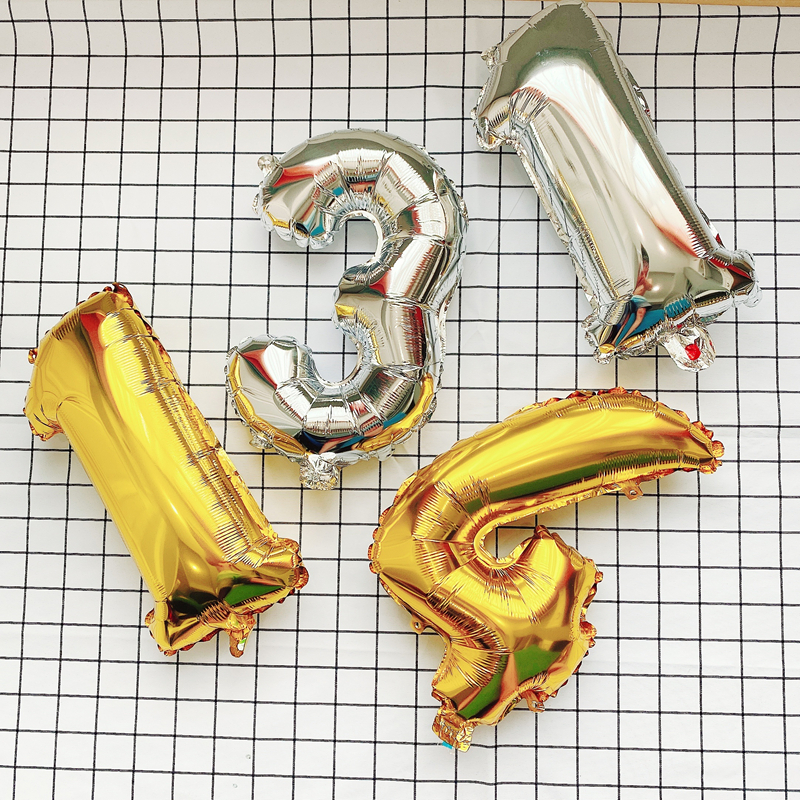 16寸数字婚庆创意造型铝膜气球
