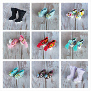 古装可儿娃娃叶罗丽女兵人OB11丽佳 ob24心怡小布bjd鞋子靴子