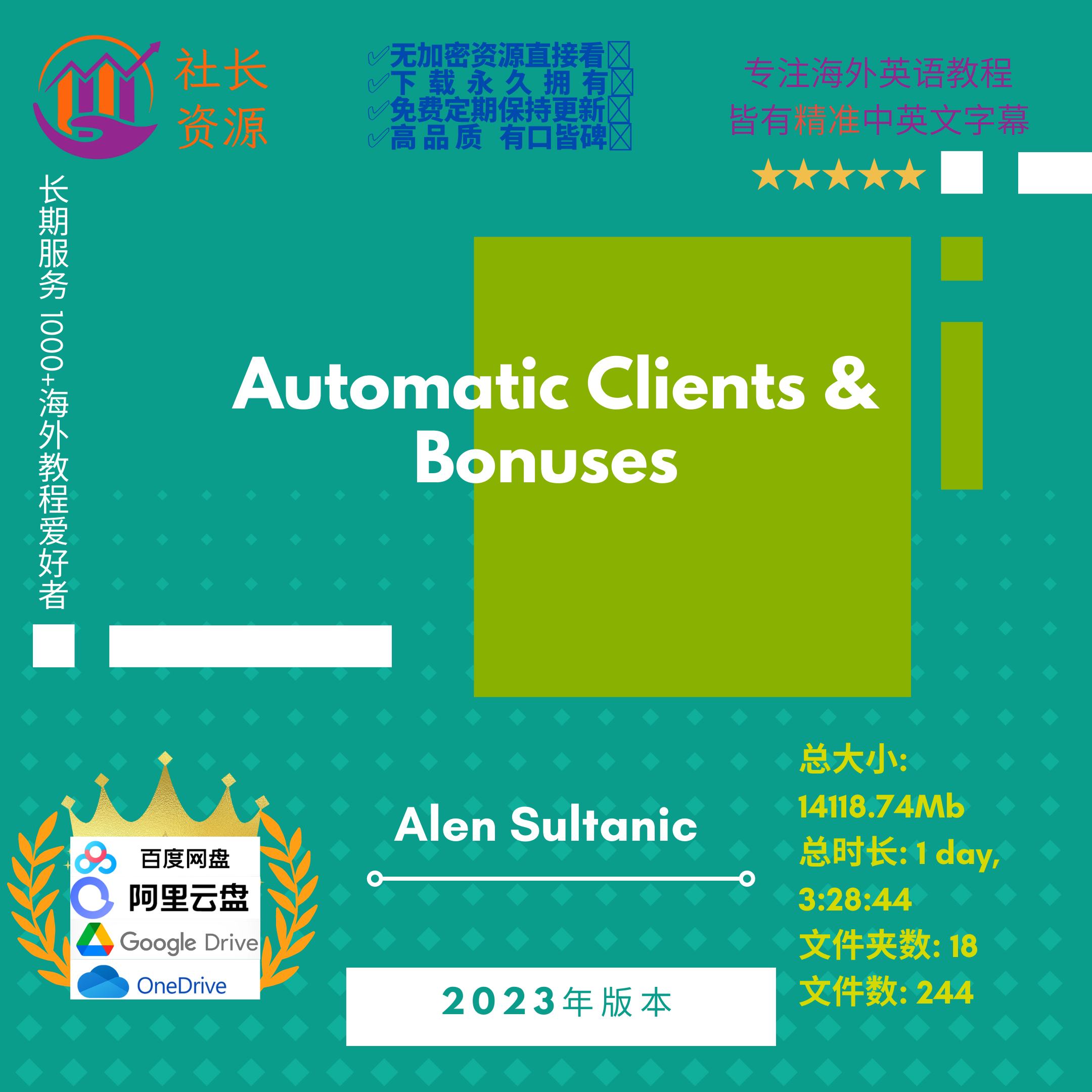 Alen Sultanic- Automatic Clients& Bonuses