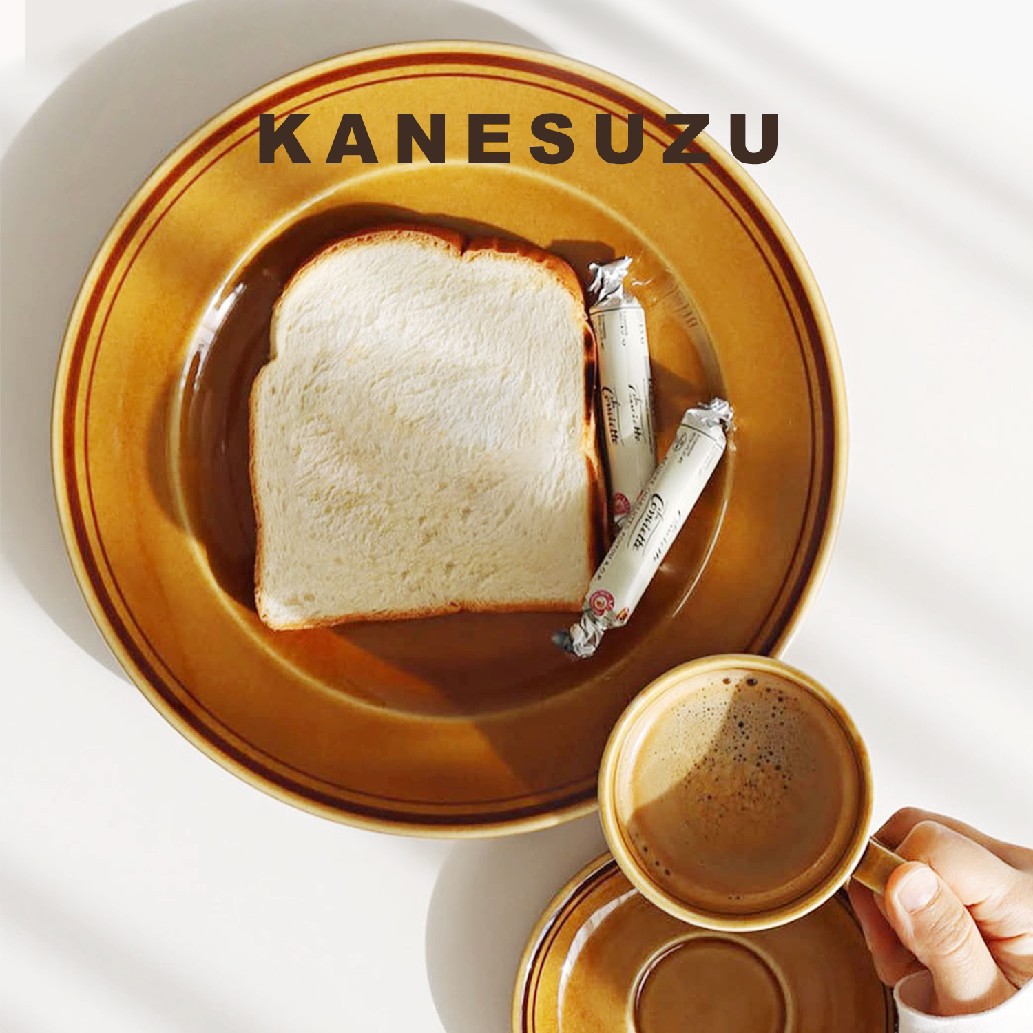 日本Kanesuzu琥珀色釉找和风餐具图片