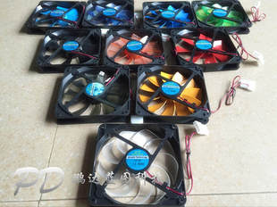 14CM 厘米 12V 新款 电源机箱静音散热风扇 025 大风量 彩叶 全新