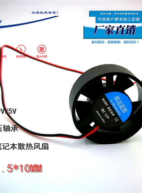 鹏达蓝图30液压24V12V9V5V圆形LED笔记本31.5*10MM微型散热风扇