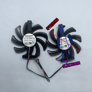 华擎RX570 590 5500XT 5600X Phantom显卡风扇PVA080E12R 12V0.5A