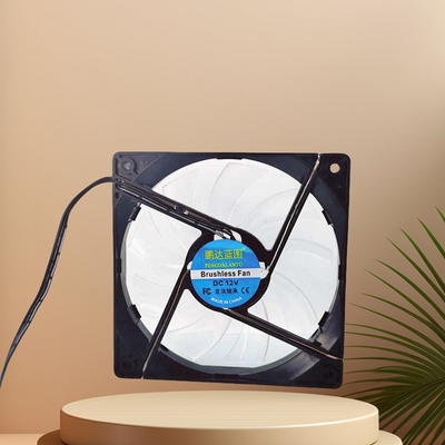 静音12020鹏达蓝图12V蓝色LED透明扇叶主板三线测速12CM机箱风扇