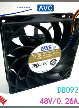 全新DB09225B48U 9225 9025 9CM/厘米 48V  PWM 机柜散热设备风扇