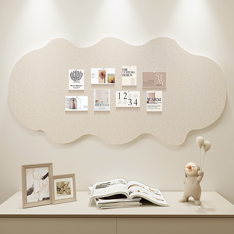 异形毛毡照片墙免打孔可diy