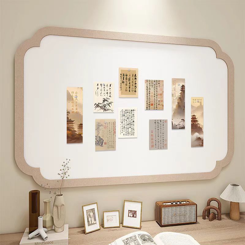 国风毛毡板照片展示墙装饰