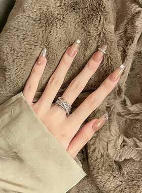 FRIDAY JEWELRY定制款轻奢线条气质百搭复古锆石可调节食指戒指