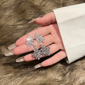 FRIDAY JEWELRY锆石轻奢精致满钻气质百搭设计师造型耳饰耳环银针