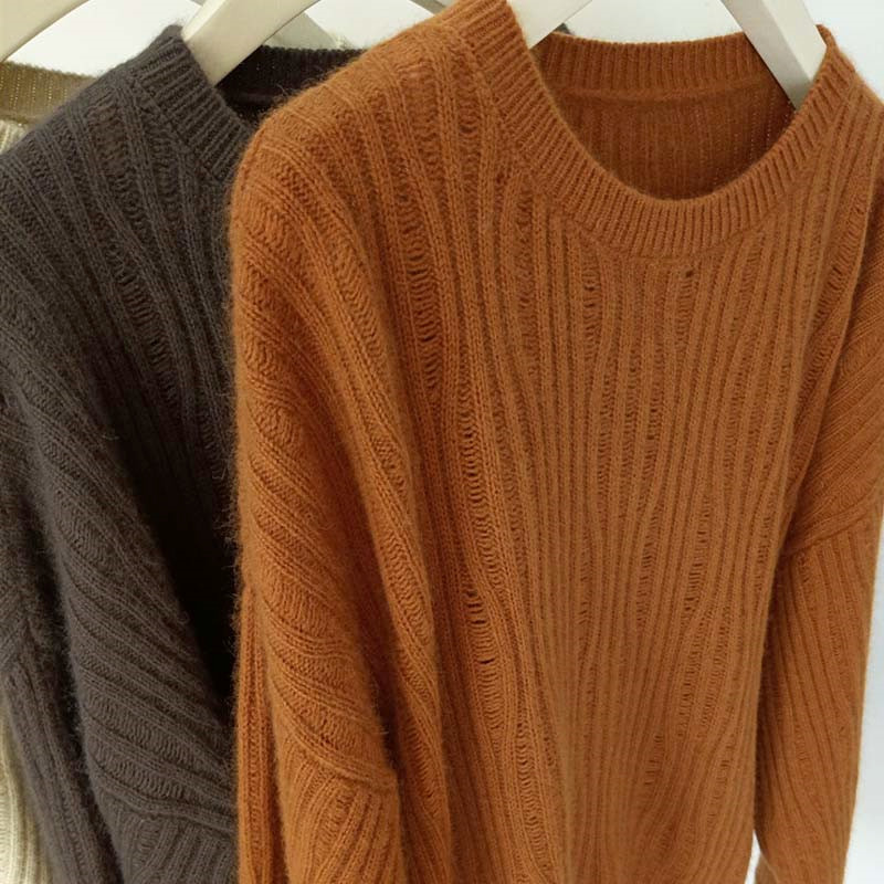 高端羊毛圆领百搭针织衫