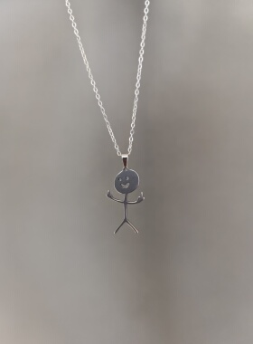 创意个性饰品 Have Fun钛钢项链男女士潮流时尚饰品45+5cm