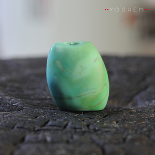 竹山纯天然三无松石手工背云老藏式手磨配饰湖北原矿原生态配件