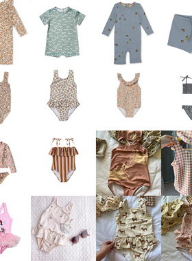 清仓 夏季Rc泳衣度假bobo系列欧美风男女童儿童Ks连体泳衣沙滩裤