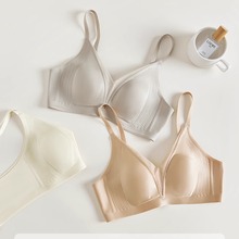 超薄款内衣女大胸显小收副乳防下垂固定杯1163夏季缎面文胸罩
