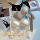 森色系新款 6172乳胶固定杯细带蕾丝美背裹胸无钢圈聚拢内衣女