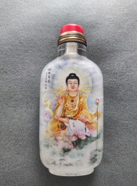 诚信内画天然水晶名家升值鼻烟壶