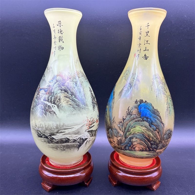 新品内画工艺中国风特色手绘吉祥如意瓶商务出国外事礼品摆件