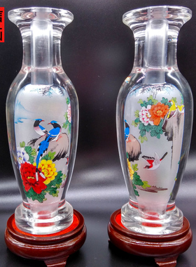 诚信内画纯手工水晶花瓶鼻烟壶