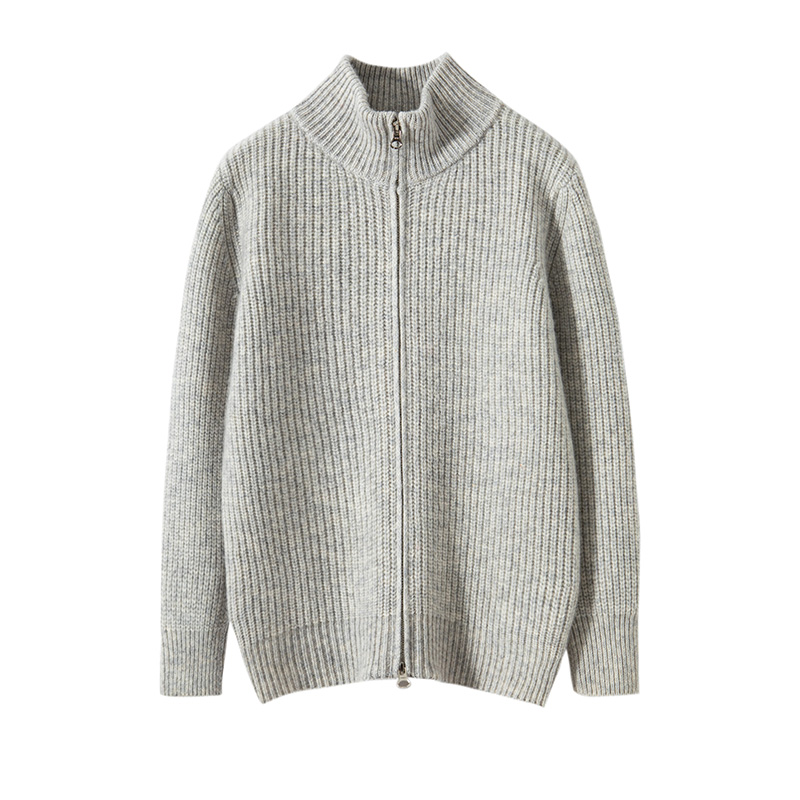 加厚羊毛衫开衫纯色针织外套打底