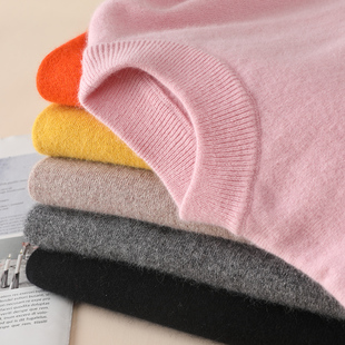 断码断色特价清仓处理女半高领毛衣纯色羊毛衫针织毛衣打底衫圆领