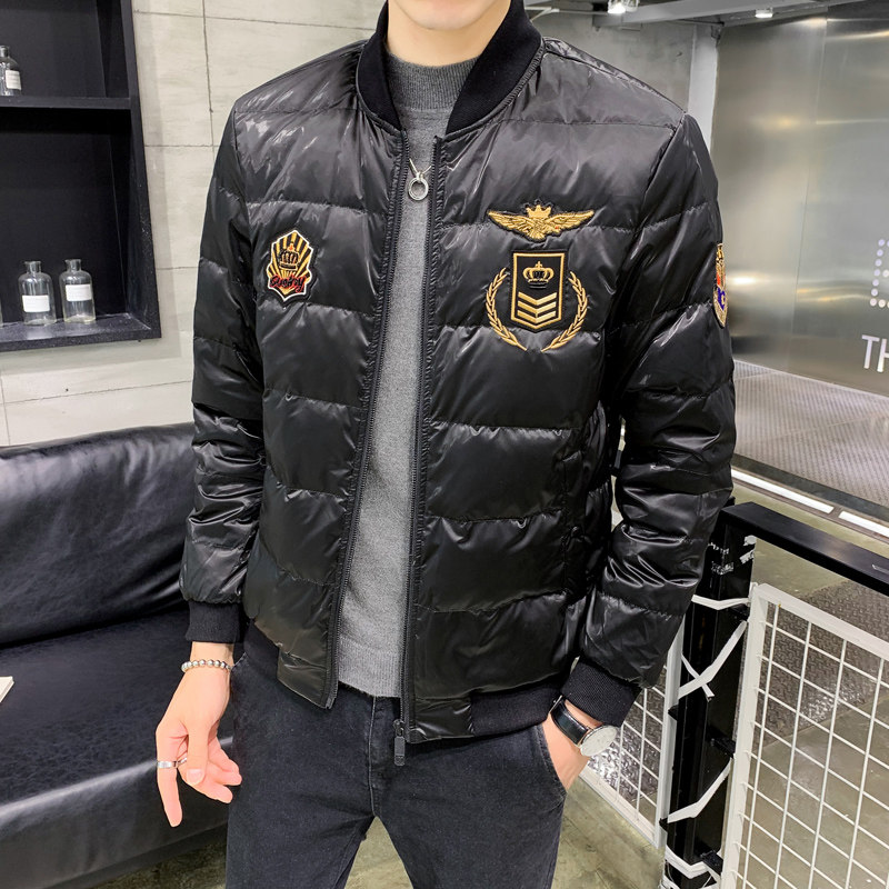 2022秋冬装新款贴布绣棒球领羽绒服男  钱塘3029-7988-P265 真模图片