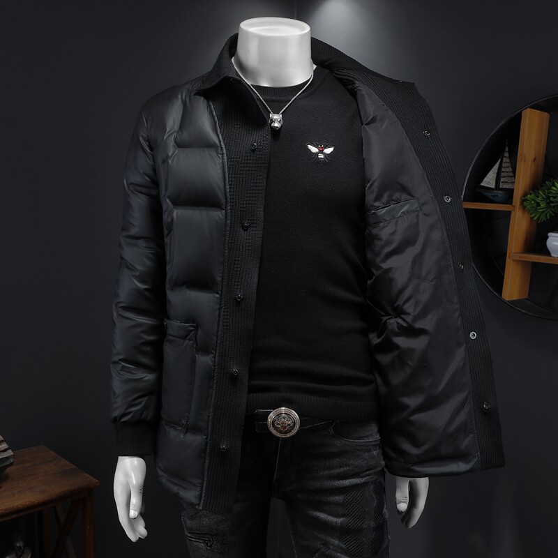 2025秋冬装90白鸭绒中长款羽绒服男加厚钱塘6006-7721-P330假模图,男装羽绒服,钱塘6006(原3029)