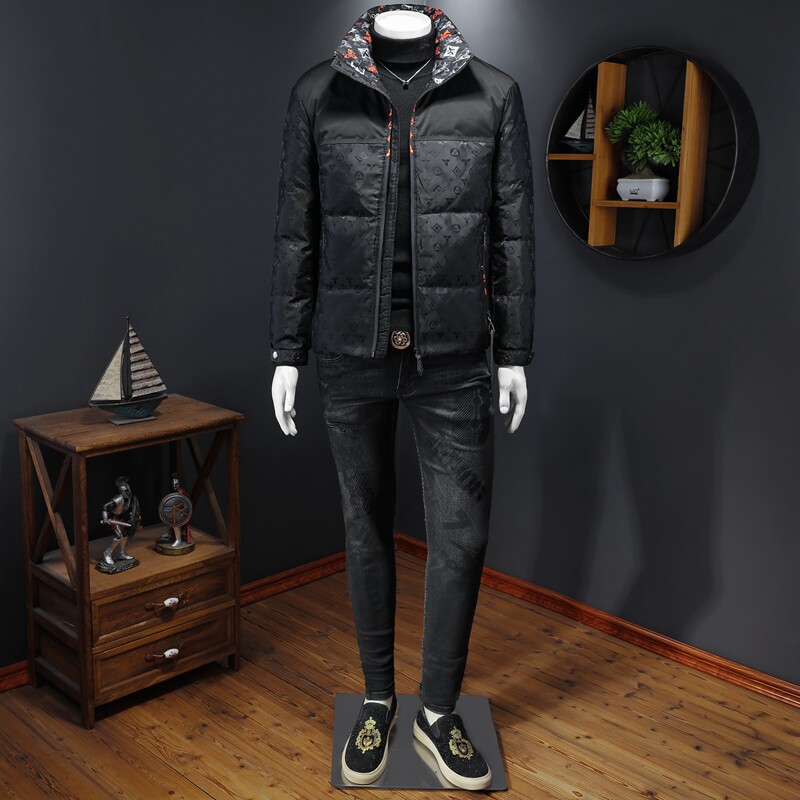 2025秋冬装新款拼接立领羽绒服男钱塘6006-9988-P310假模图,男装羽绒服,钱塘6006(原3029)