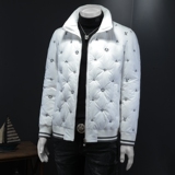 2025秋冬装新款90绒刺绣立领羽绒服男钱塘6006-7788-P310假模图，男装羽绒服，钱塘6006(原3029)