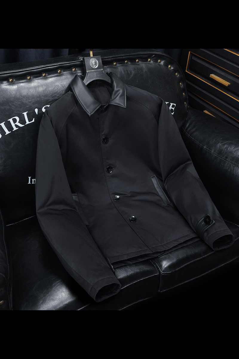 2025冬装90绒落肩宽松型拼皮中长款羽绒服男6006-7201-P300沙发图,男装羽绒服,钱塘6006(原3029)