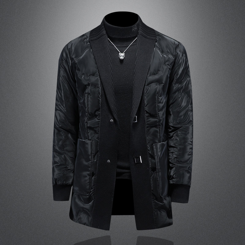 2025秋冬装新款中长款羽绒服男加厚 钱塘6006-2277-P285 镂空图图片