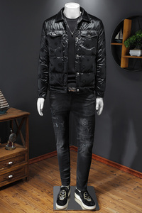 2021秋冬装新款翻领植绒羽绒服男钱塘3029-2056-P265假模