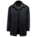 2025冬装90绒落肩宽松型拼皮中长款羽绒服男6006-7201-P300楼空图，男装羽绒服，钱塘6006(原3029)