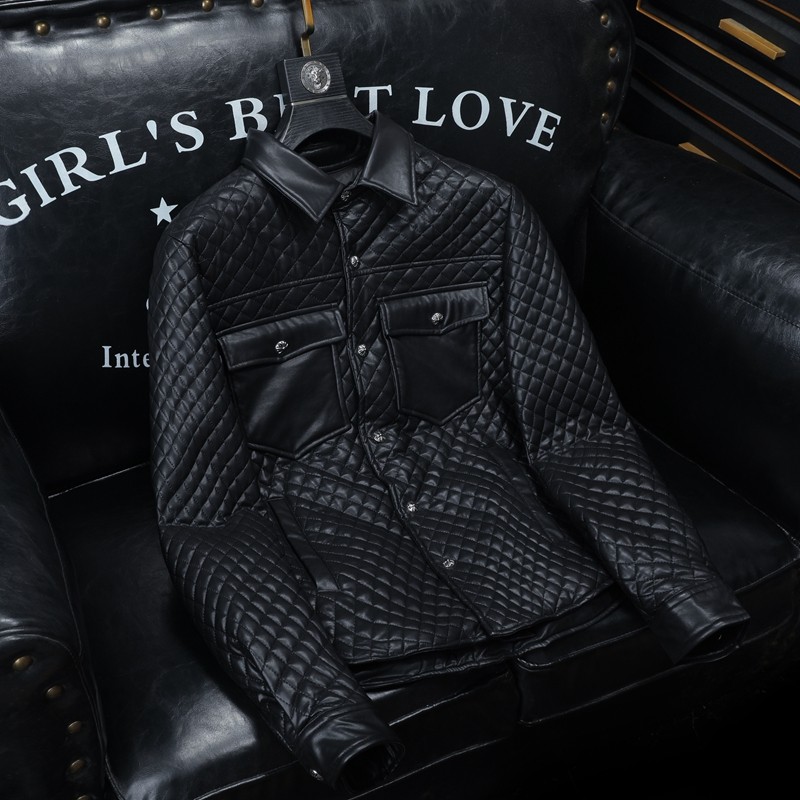 2025秋冬装新款90绒PU皮羽绒服男6006-7723-P330沙发图,男装羽绒服,钱塘6006(原3029)