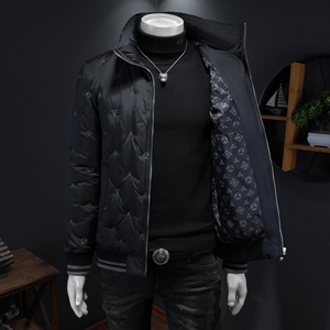 2025秋冬装新款90绒刺绣立领羽绒服男 钱塘6006-7788-P310 假模图图片
