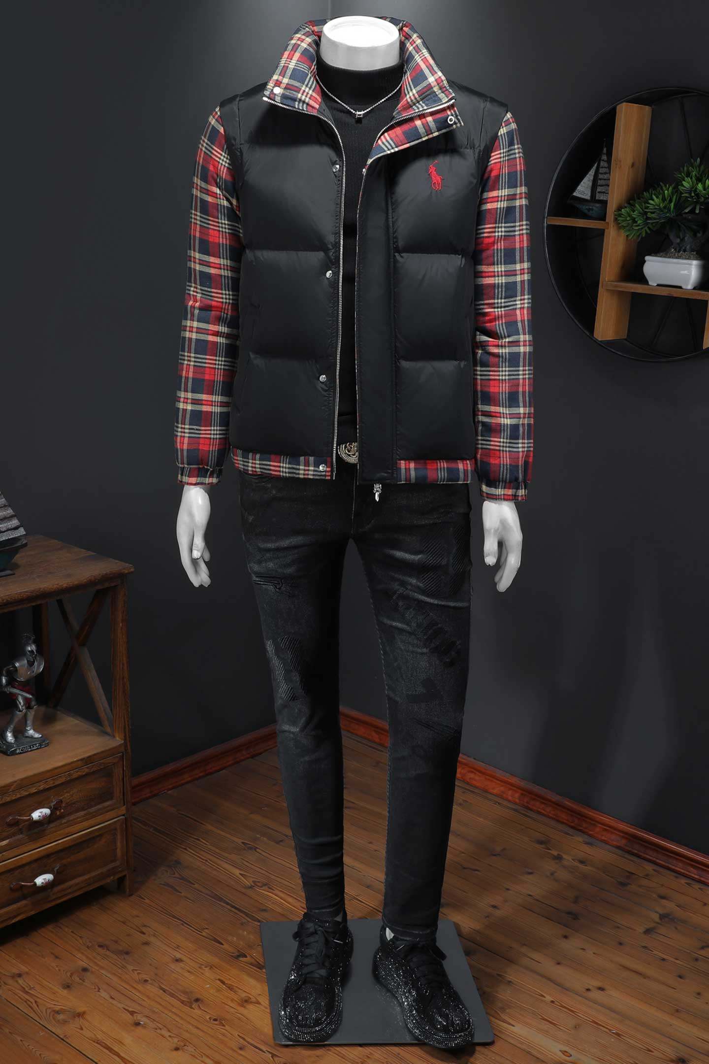 2025秋冬装90%绒立领羽绒服男钱塘6006-5116-P320假模图,男装羽绒服,钱塘6006(原3029)