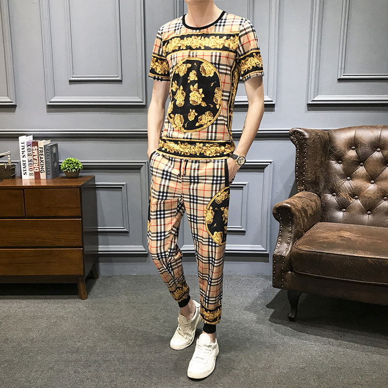 2021夏季新款短袖T恤套装男 钱塘3029-2000- P110 真模图片
