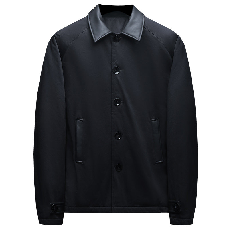 2025冬装90绒落肩宽松型拼皮中长款羽绒服男6006-7201-P300沙发图,男装羽绒服,钱塘6006(原3029)