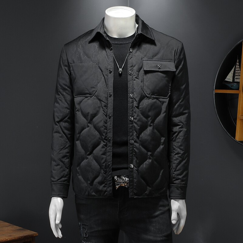 2021秋冬装新款衬衫领羽绒服男 钱塘3029-D1998-P245  假模图片