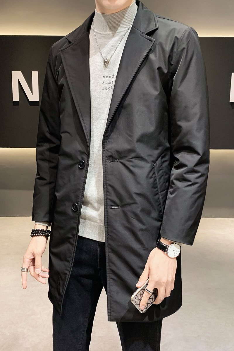 爆款秋冬装中长款西装领中长款羽绒服男钱塘3029-999-P260真模,男装羽绒服,钱塘6006(原3029)