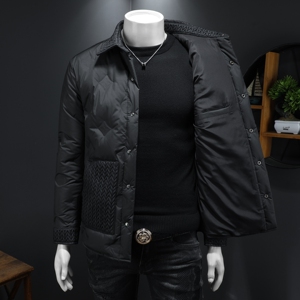 2025秋冬装90%绒衬衫领羽绒服男 钱塘6006-5562-P285 假模图图片